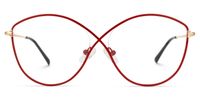 Iliana - Butterfly Red Eyeglasses | Vooglam Angle View