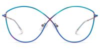 Iliana - Butterfly Blue Eyeglasses | Vooglam Angle View