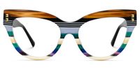 Dalila - Cat Eye Multicolor Eyeglasses | Vooglam Angle View