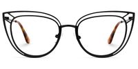 Adah - Cat Eye Black Eyeglasses | Vooglam Angle View