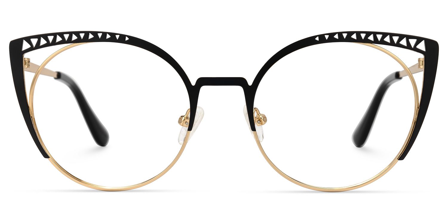 Adamina - Cat Eye Black Eyeglasses | Vooglam Angle View
