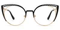 Adamina - Cat Eye Black Eyeglasses | Vooglam Angle View