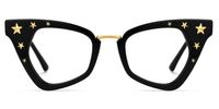 Adamma - Cat Eye Black Eyeglasses | Vooglam Angle View