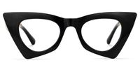 Tiny - Avant Garde Cat Eye Black Eyeglasses | Vooglam Angle View