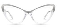 Adeja - Cat Eye Grey/Crystal Eyeglasses | Vooglam Angle View