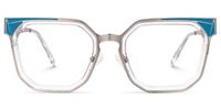 Adelia - Geometric Crystal Eyeglasses | Vooglam Angle View