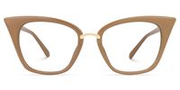 Tacita - Cat Eye Brown Eyeglasses | Vooglam Angle View