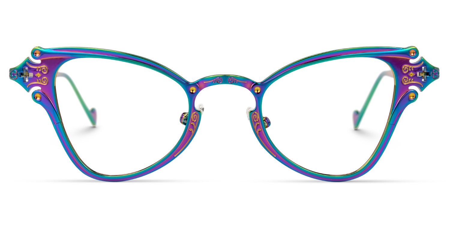 Chuchin - Cat Eye Purple Eyeglasses | Vooglam Angle View