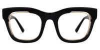 Adeben - Rectangle Black Eyeglasses | Vooglam Angle View