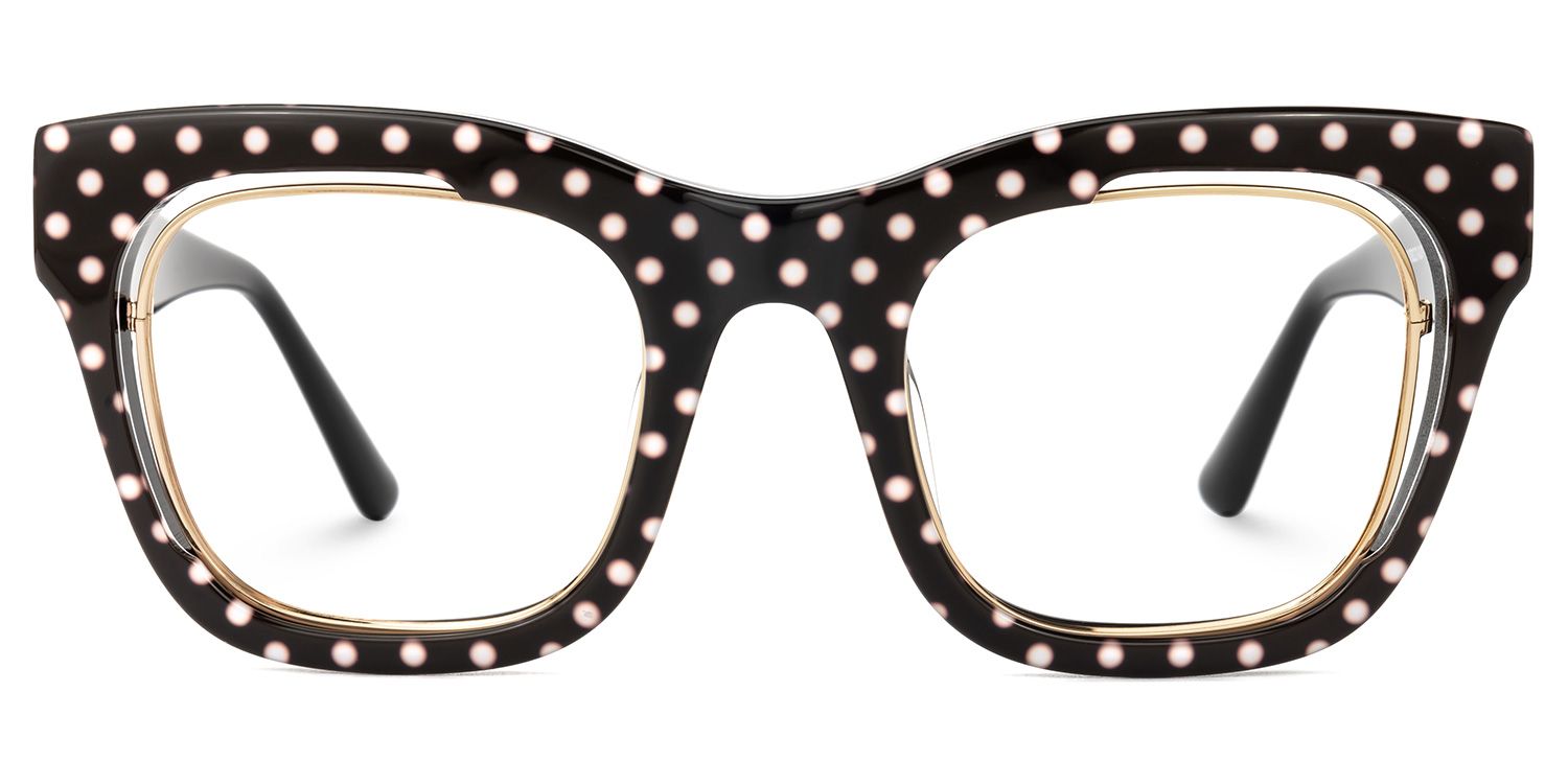 Adeben - Rectangle Pattern Eyeglasses | Vooglam Angle View