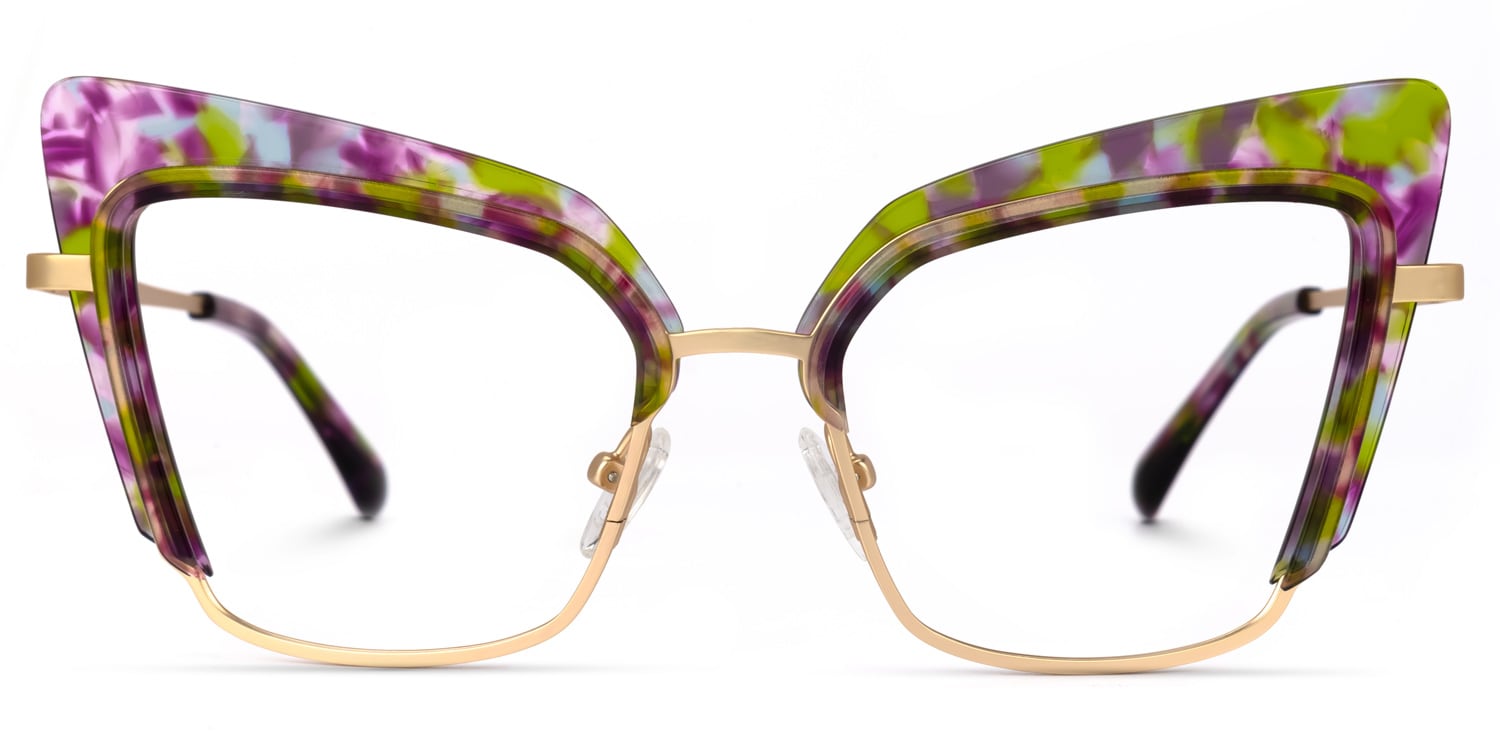 

Adeline - Cat Eye Purple/Floral Eyeglasses