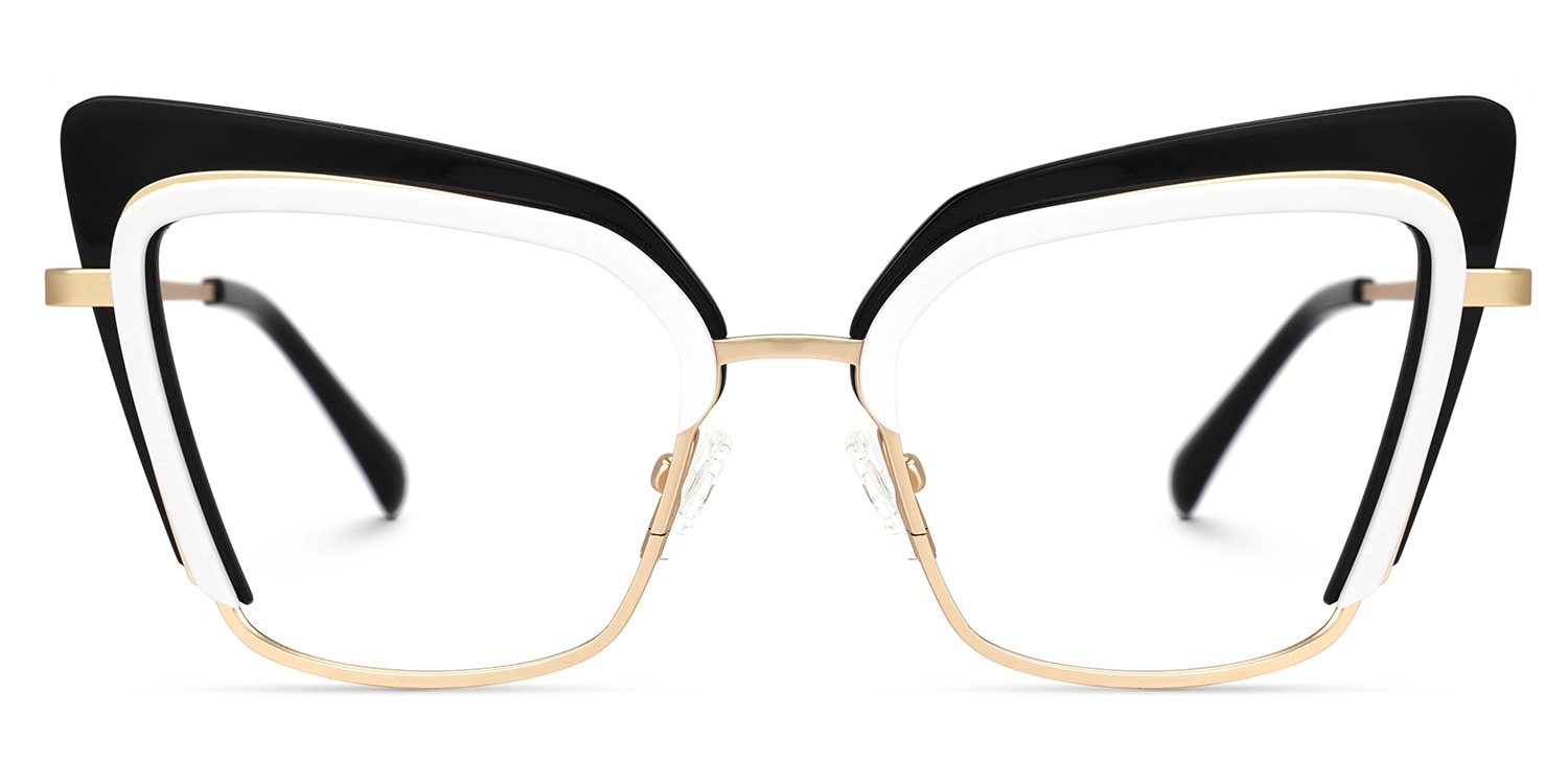 

Adeline - Cat Eye Black/White Eyeglasses