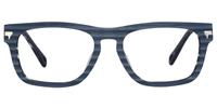 Rectangle  Dark/Blue Glasses Angle View