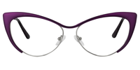 Annabelle - Cat Eye Purple Eyeglasses | Vooglam Angle View