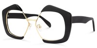 Brandy - Geometric Black Eyeglasses - 2
