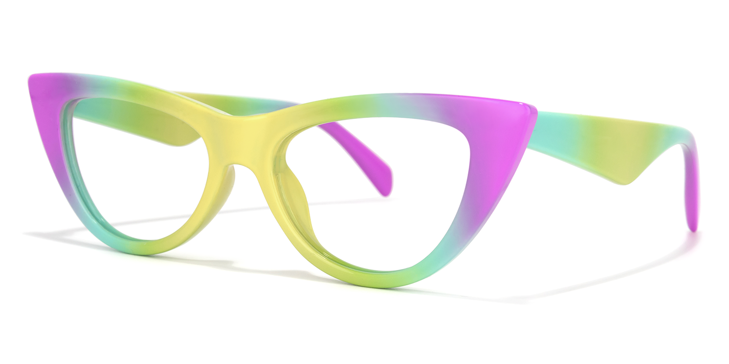 Cat Eye Rainbow Eyeglasses | Vooglam.com Front View
