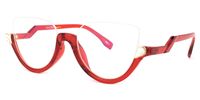Sylvia - Cat Eye Red Eyeglasses | Vooglam Front View