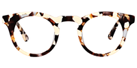 Chic Round Black/Tortoise Eyeglasses│Vooglam Optical Glasses Angle View