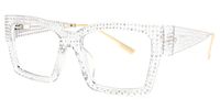 Rectangle Crystal Eyeglasses | Vooglam.com Front View
