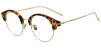 Half Frame Tortoise Shell Eyeglasses | voogume.com  Front View