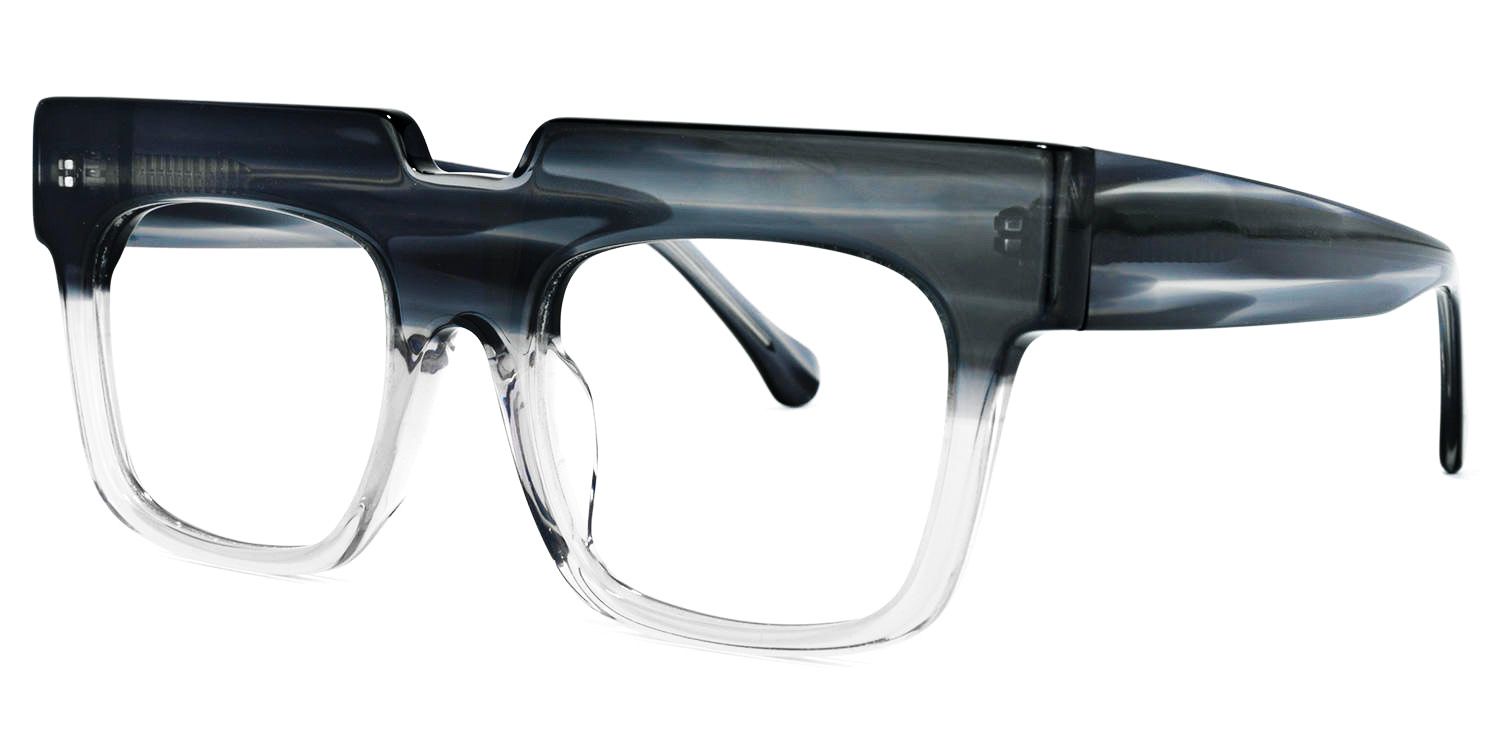 Rectangle Grey Eyeglasses | Vooglam.com Front View