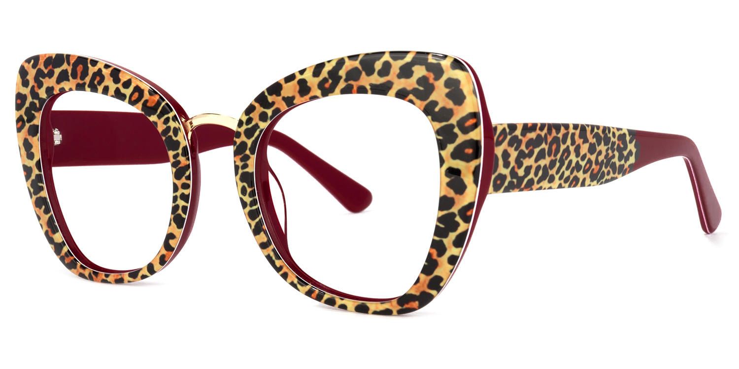 Beverley - Butterfly Leopard Print Eyeglasses | Vooglam