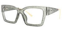 Rectangle Grey Eyeglasses | Vooglam.com Front View