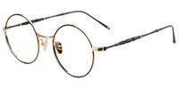 Clara Round Black/gold Eyeglasses