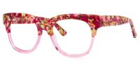 Square Pink Eyeglasses | Vooglam.com Front View