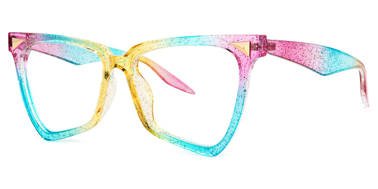 Unicorn - Sparkly Rainbow Glasses Glitter Frame | Vooglam Front View