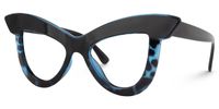 Cat Eye Blue/Tortoise Eyeglasses | Vooglam.com Front View