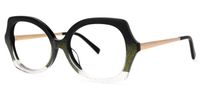 Julietta - Geometric Dark/Green Eyeglasses