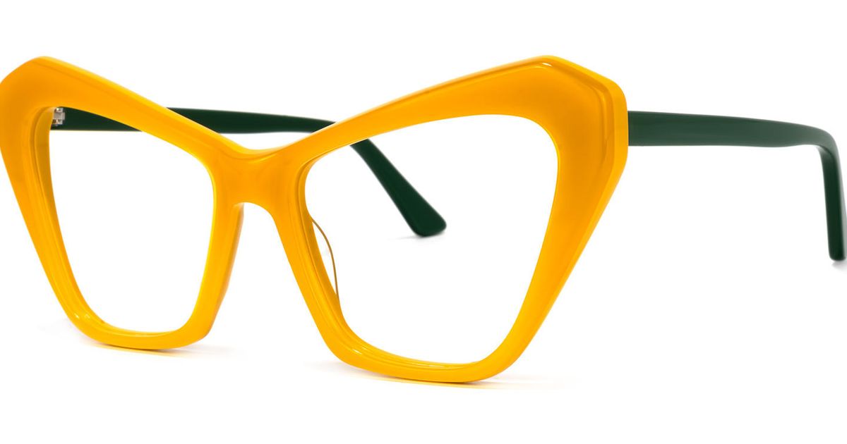 Yellow Spectacles Cat Eye Medium/Yellow Eyeglasses | Vooglam.com