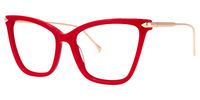 Hilary - Butterfly Red Eyeglasses | Vooglam Front View