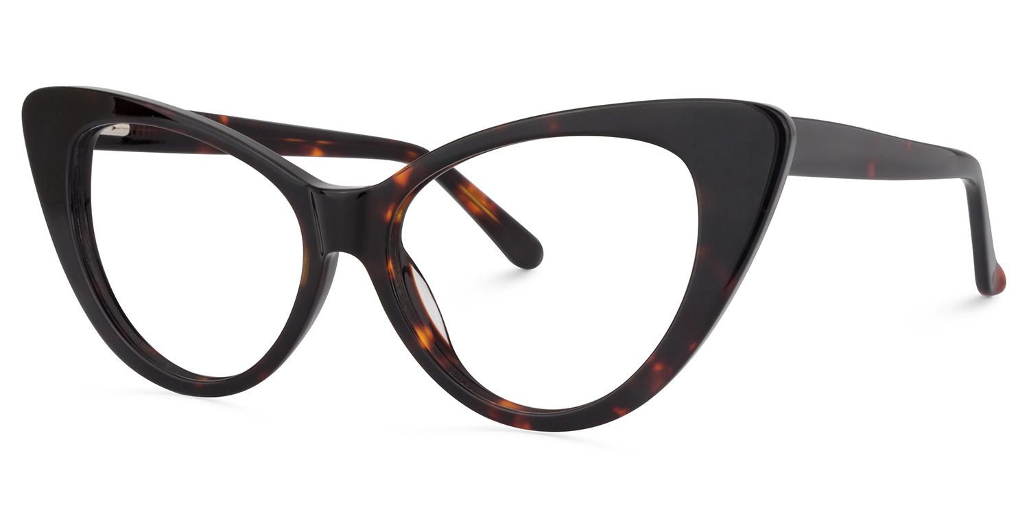 Unique Cat Eye Tortoise Eyeglasses│Vooglam Optical Glasses Front View