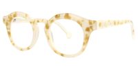 Round Floral Eyeglasses | Vooglam.com Front View