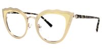 Beasley - Cat Eye Yellow Eyeglasses | Vooglam Front View