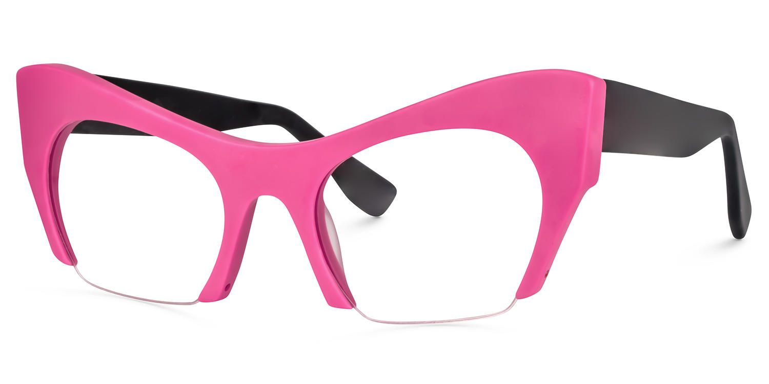 Kyle Cat Eye Pink Eyeglasses | Vooglam Eyeglsses Front View