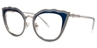 Cat Eye Blue Eyeglasses | Vooglam.com Front View