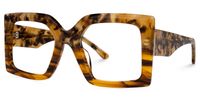 Claudia - Square Tortoise Eyeglasses | Vooglam Front View
