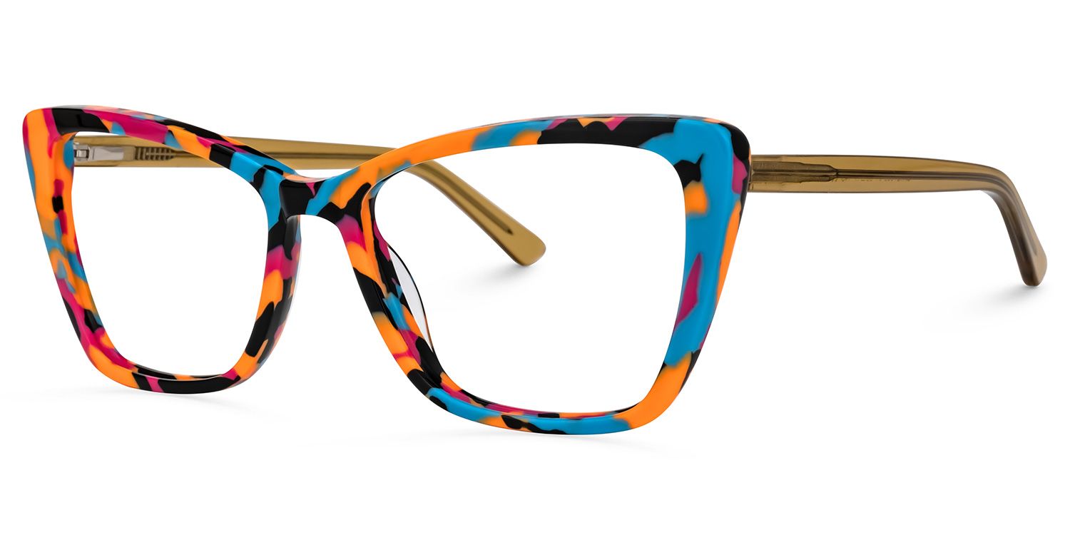 Sanchez - Unique Designs Cat Eye Frame Glasses | Vooglam Front View