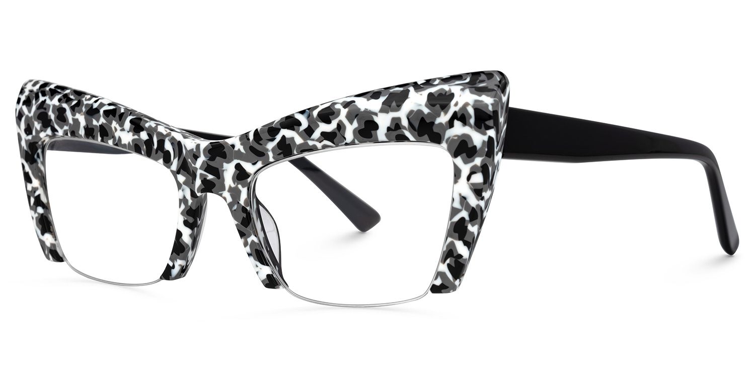 Garza - Cat Eye Animal Eyeglasses | Vooglam Front View