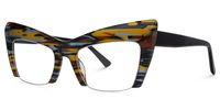 Garza - Bold Tortoiseshell Cat-Eye Eyeglasses | Vooglam Front View
