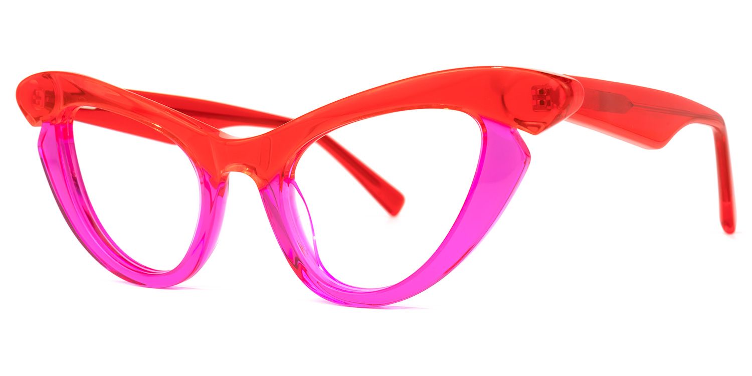 Blackwell - Browline Red Eyeglasses | Vooglam Front View