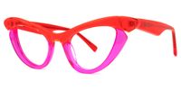 Blackwell - Browline Red Eyeglasses | Vooglam Front View
