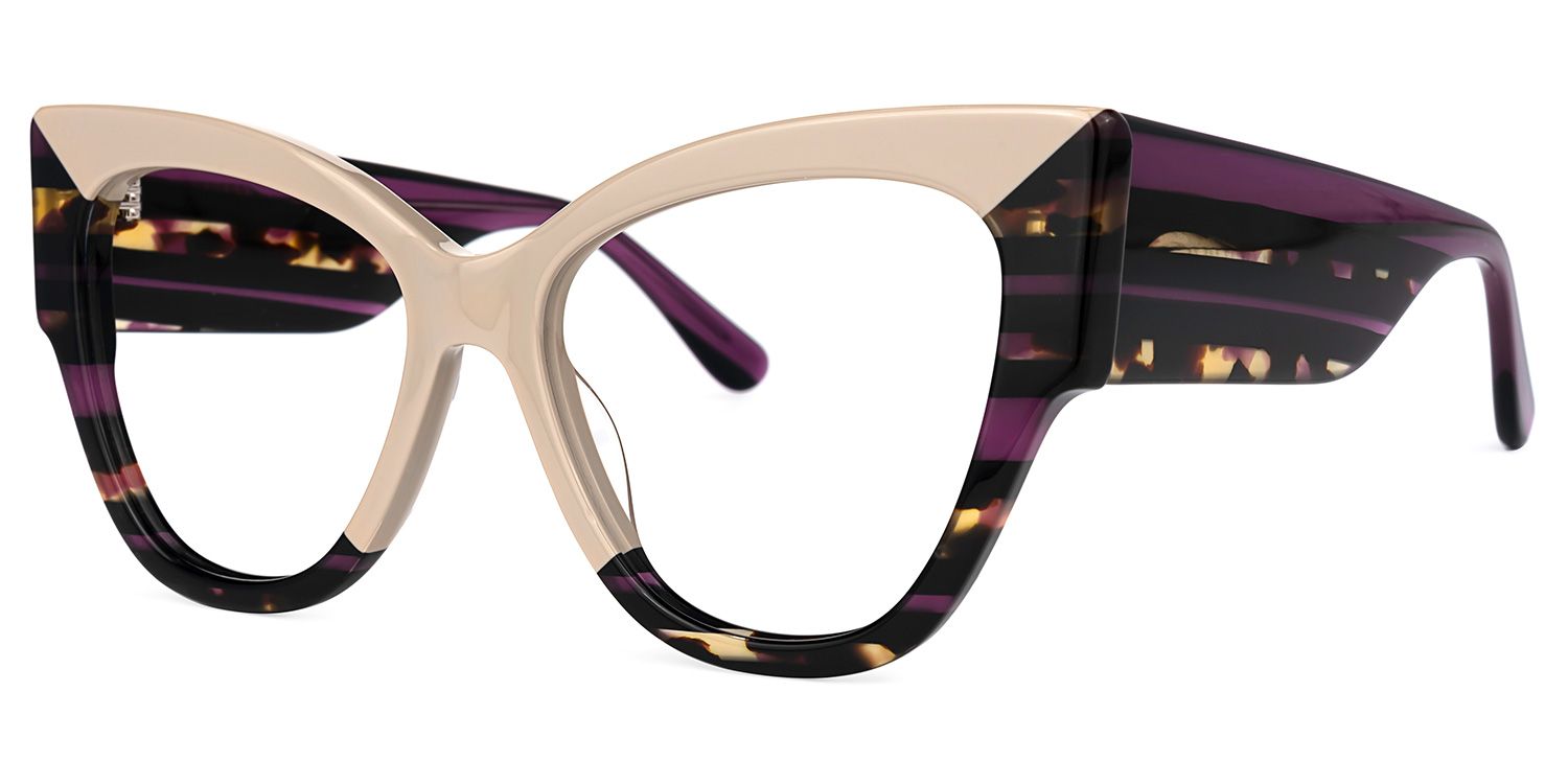 Tovar - Square Brown Eyeglasses | Vooglam Front View