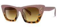 Rectangle Tortoise Sunglasses | Vooglam.com Front View