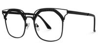 Whitfield - Square Black Eyeglasses | Vooglam Front View