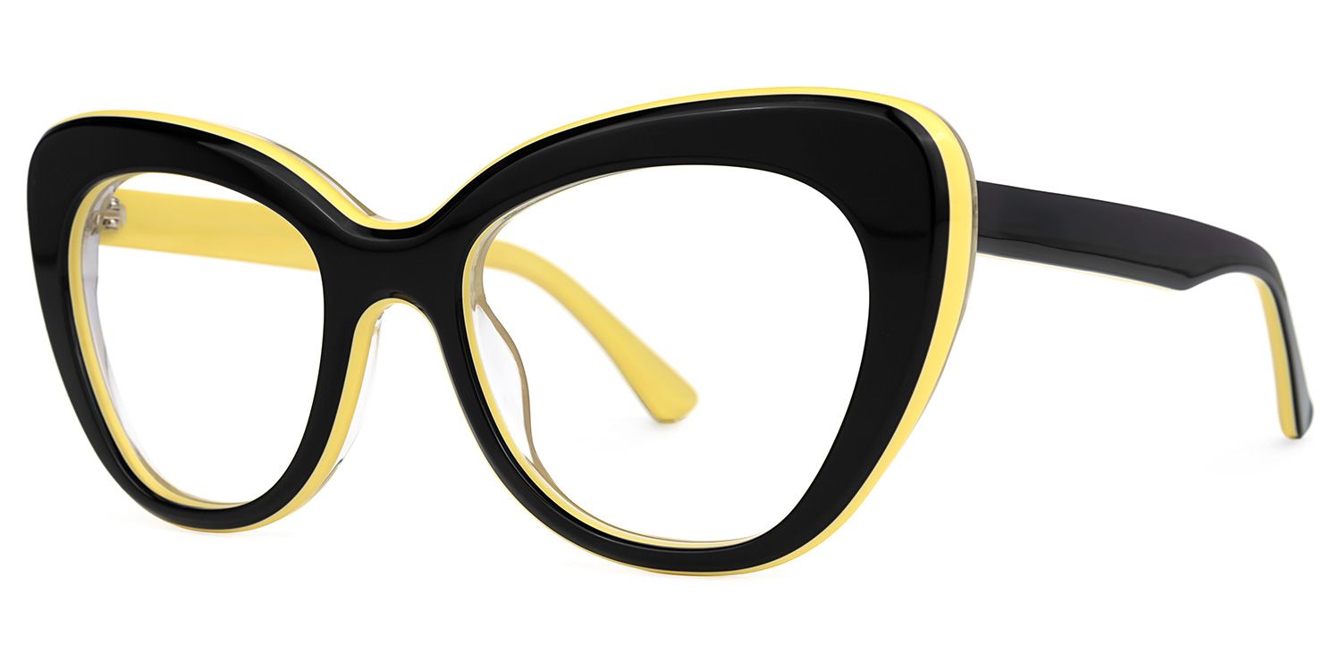Joselito - Cat Eye Yellow Eyeglasses | Vooglam Front View
