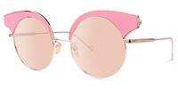 Santiago - Round Pink Sunglasse | Vooglam Front View